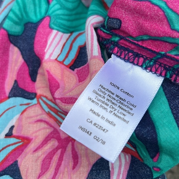 Talbots Tropical Print Button Down Shirt -1X - Picture 5 of 6